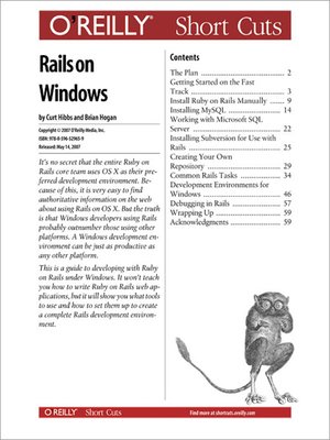 cover image of Rails on Windows